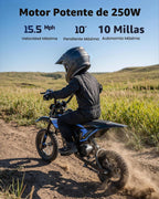 Bicicleta de cross eléctrica de 36 V para niños de 5 a 10 años, regalo de