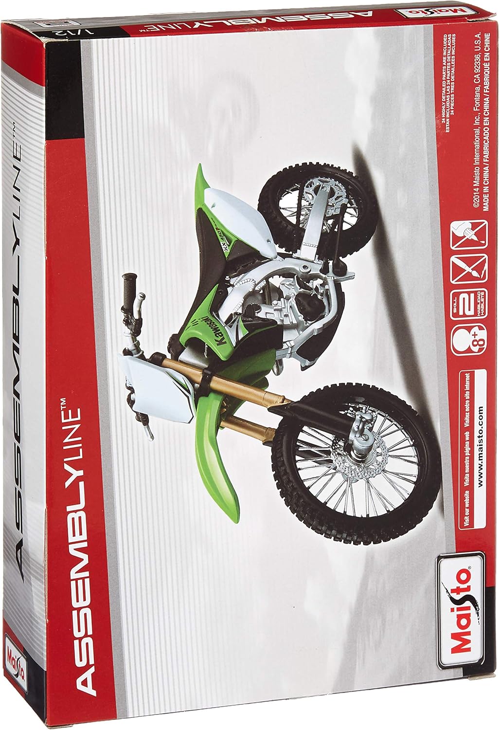 Maisto 1: 12 Al Kawasaki KX 450F (los colores pueden variar), grande
