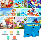 Tablet Kids de 7 pulgadas con funda a prueba de golpes, 1 GB de RAM 32 GB ROM, tableta Android para niños pequeños con Bluetooth, GMS, WiFi, control parental, educativo, juegos (azul)