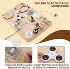 Wooden Montessori Busy Board, Montessori Sensory Activity Board Toys para Kids Toddler Baby Boys Girls, para Autism & ADHD Motor Skills