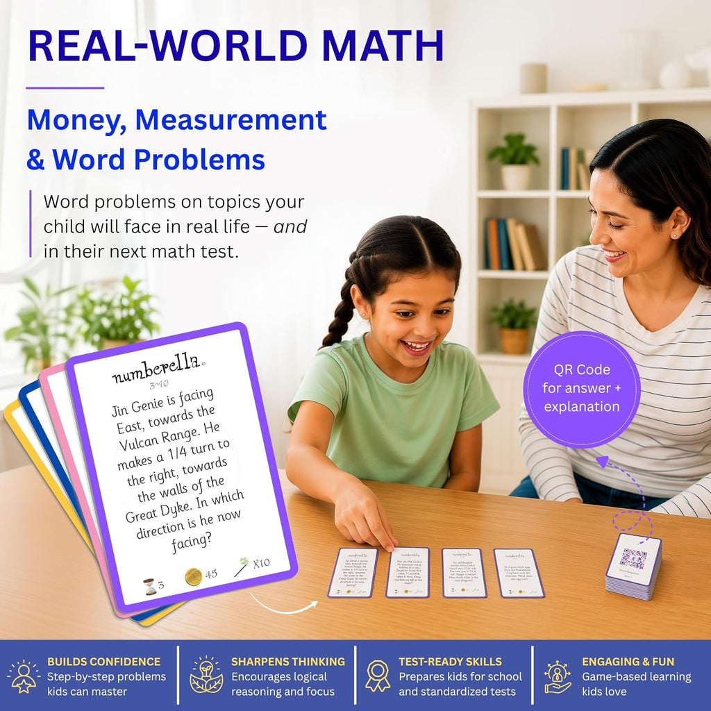 Numberella Juego de mesa de matemáticas Deluxe Nivel 1 | Edades 7-10 |