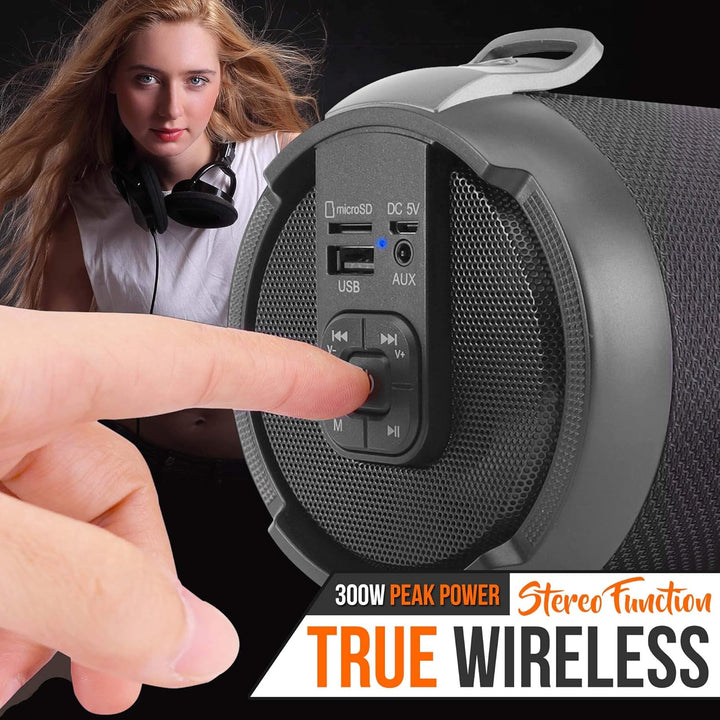 Pyle Altavoz Bluetooth Boombox portátil inalámbrico \u2013 Altavoz...