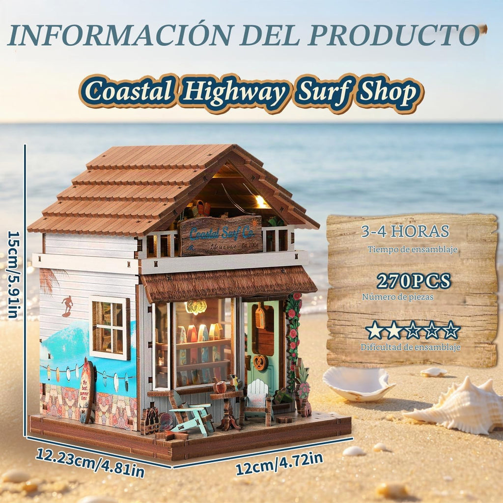 Tiny House - Kit de casa de muñecas en miniatura, kit de rincón de