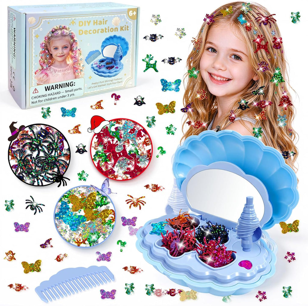 AOSITE Hair Bedazzler para niñas de 3 a 12 años, juguete de gemas para el