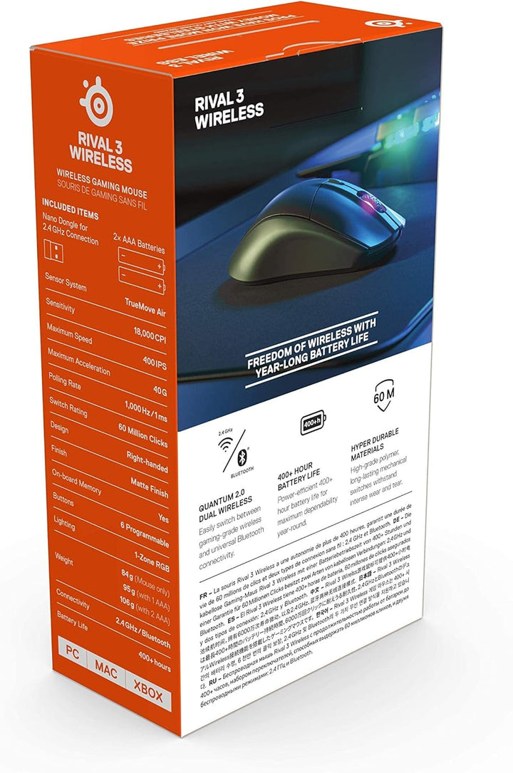 SteelSeries Rival 3 mouse inalámbrico para videojuegos \u2013 más d...