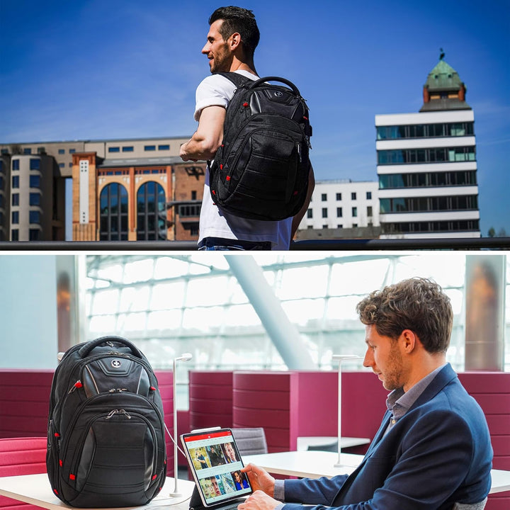 Swissdigital - Mochila para laptop de diseño para hombres, para uni...