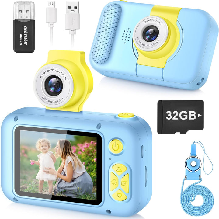 ARNSSIEN Cámara para niños, cámara digital de juguete para niños pe...