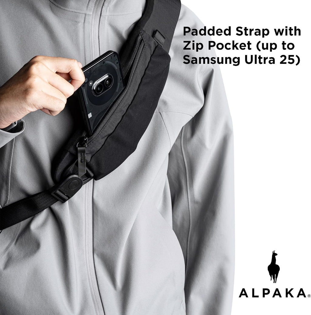 ALPAKA Metro Crossbody y bolsa con cremallera Pro – 7.5L bolsa cruzada para hombre, mochila bandolera – Se adapta a tablet de 11 pulgadas con cremallera YKK – Cartera delgada con cremallera con
