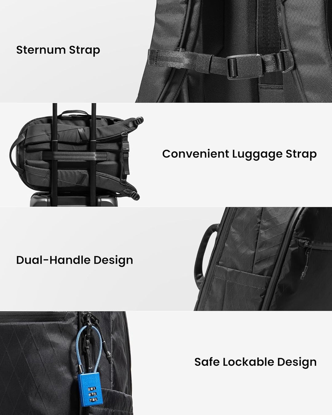 tomtoc X-Pac, mochila para laptop de 26 litros, bolsa de trabajo gr...