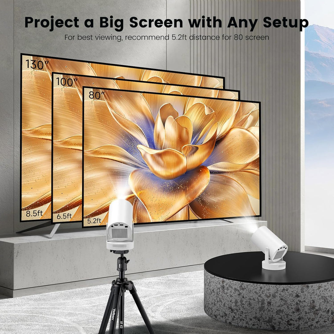 Mini Proyector con WiFi y Bluetooth, Proyector Portátil Inteligente...