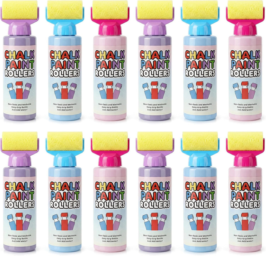 Juego de 12 tizas para acera, color rosa, azul, morado