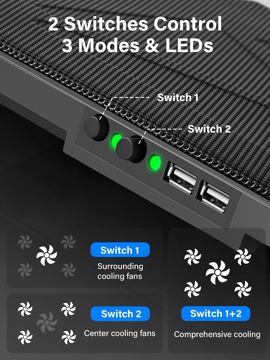 Kootek Almohadilla de enfriamiento para laptop, enfriador de laptop...