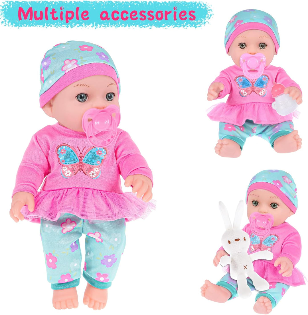 ebuddy Muñeca de bebé de 12 pulgadas y accesorios, muñecas de bebé...