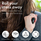 ONO Roller - Juguete antiestrés de mano para adultos | Ayuda a aliviar el estrés, la ansiedad y la tensión | Promueve el enfoque, la claridad | Diseño compacto y portátil (negro, tamaño junior