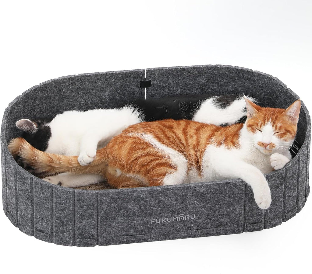FUKUMARU Rascador para gatos, sofá de 24 pulgadas con forma de gato que