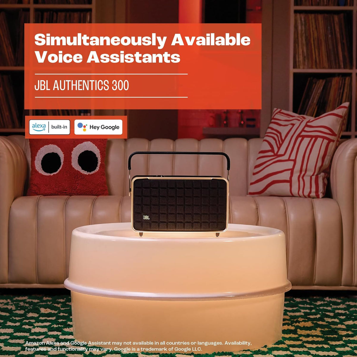 JBL Authentics 300 Altavoz Bluetooth inalámbrico portátil (blanco)
