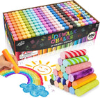 200 tizas de acera para niños, 6 estilos en 15 colores, tiza jumbo a granel