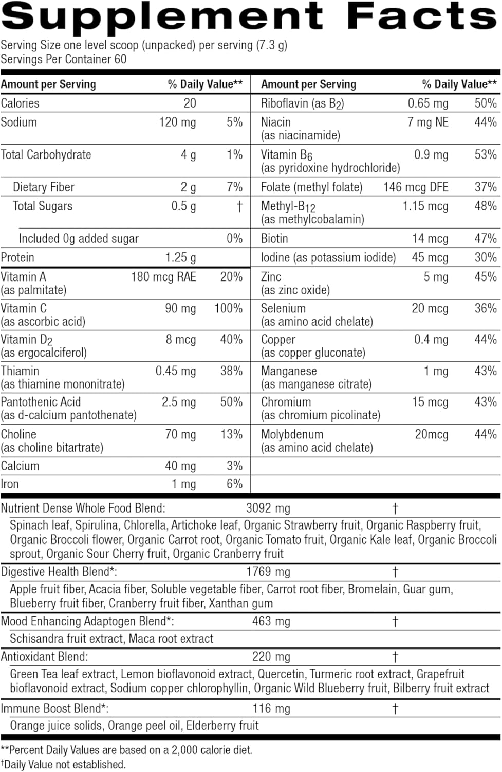 Nature's Sunshine Power Greens - Wholefood Performance Greens (...