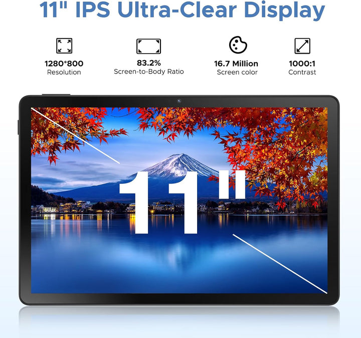 POPUX U11 Pro Android 16 Tablet con teclado, Tableta de 11 pulgadas...