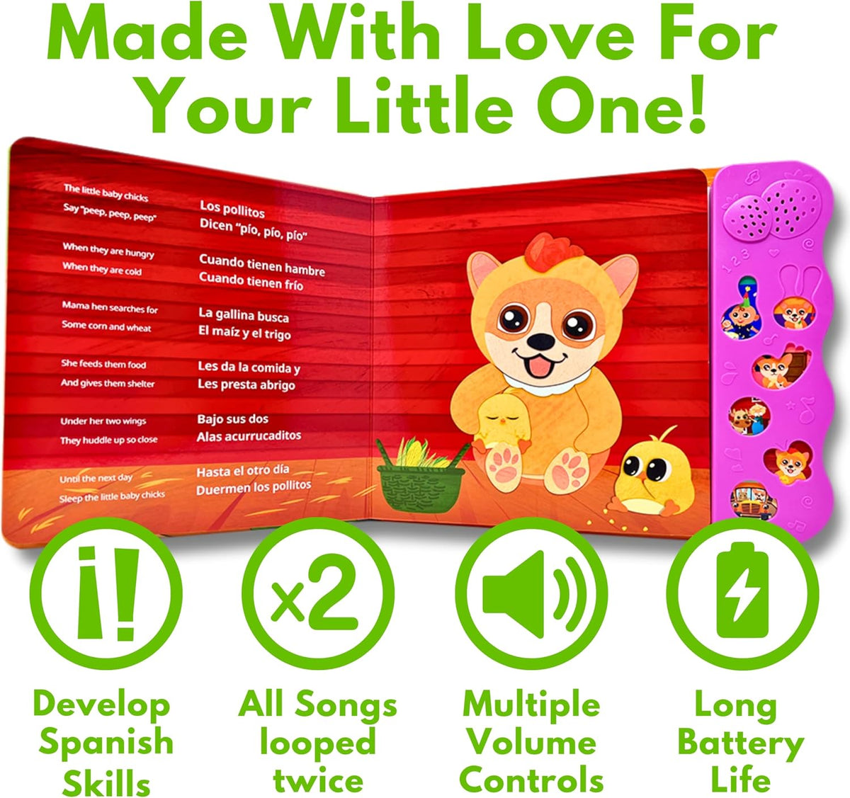 Coco Learns Spanish Vol. 3, Libros en español para niños de 1 a 3 años
