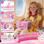 DreamyCandy Juego de 70 marcadores lavables para niños de 4 a 8 años, set de arte de unicornio para regalos