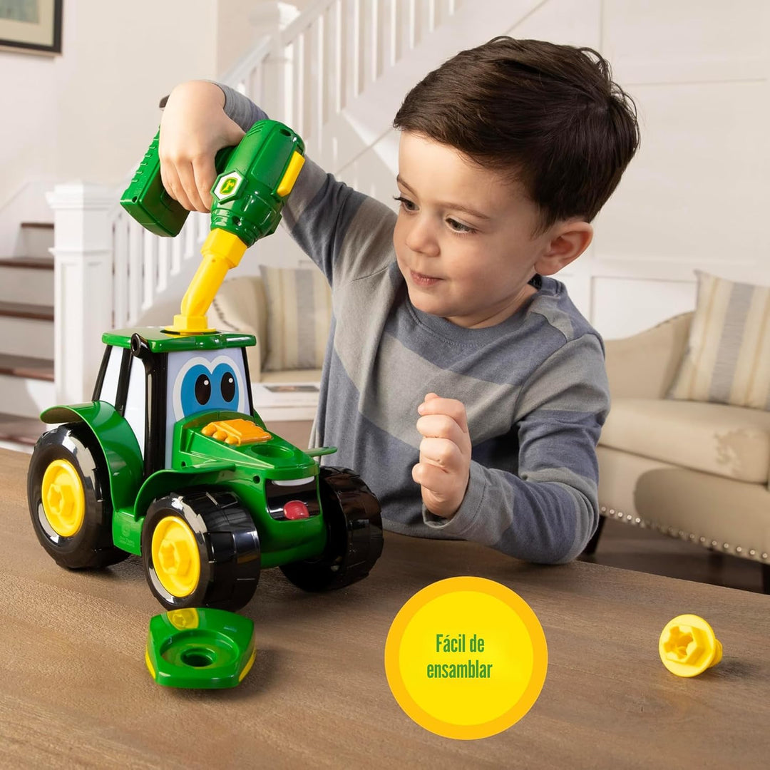 BUILD-A-BUDDY John Deere Tractor de juguete y taladro de juguete -...