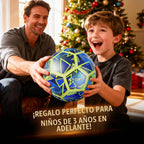 Balón de fútbol con luz recargable RGB, tamaño 5