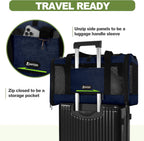 Transportador para gatos de 18 x 11 x 11 pulgadas, aprobado por aerolíneas unidas, perrera suave para mascotas