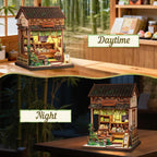 CUTEBEE Kit de rincón de libros – Kit de casa en miniatura para adultos, casa de muñecas, estantería de casa pequeña, decoración de estantería 3D rompecabezas de madera (Kanmi-dokoro Kurihara y