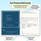 Agenda B5 de 7.5 x 9.8 pulgadas, sin fecha, 2026, diario, semanal y mensual, herramienta de fijación de objetivos de productividad para el trabajo, hogar, agenda de TDAH para adultos