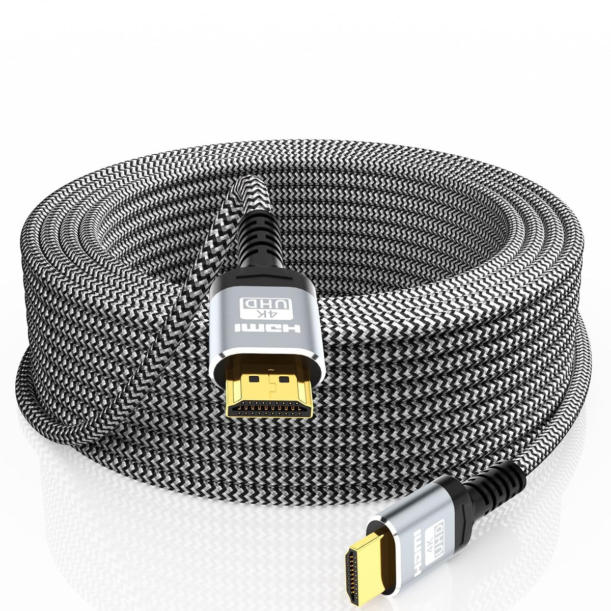 Cable HDMI 4K de 50 pies | Cable HDMI 2.0 de alta velocidad 4K @60Hz 2K 1080P 3D ARC Ethernet | para monitor de TV UHD, portátil, Xbox PS4/PS5 (49.2 ft)