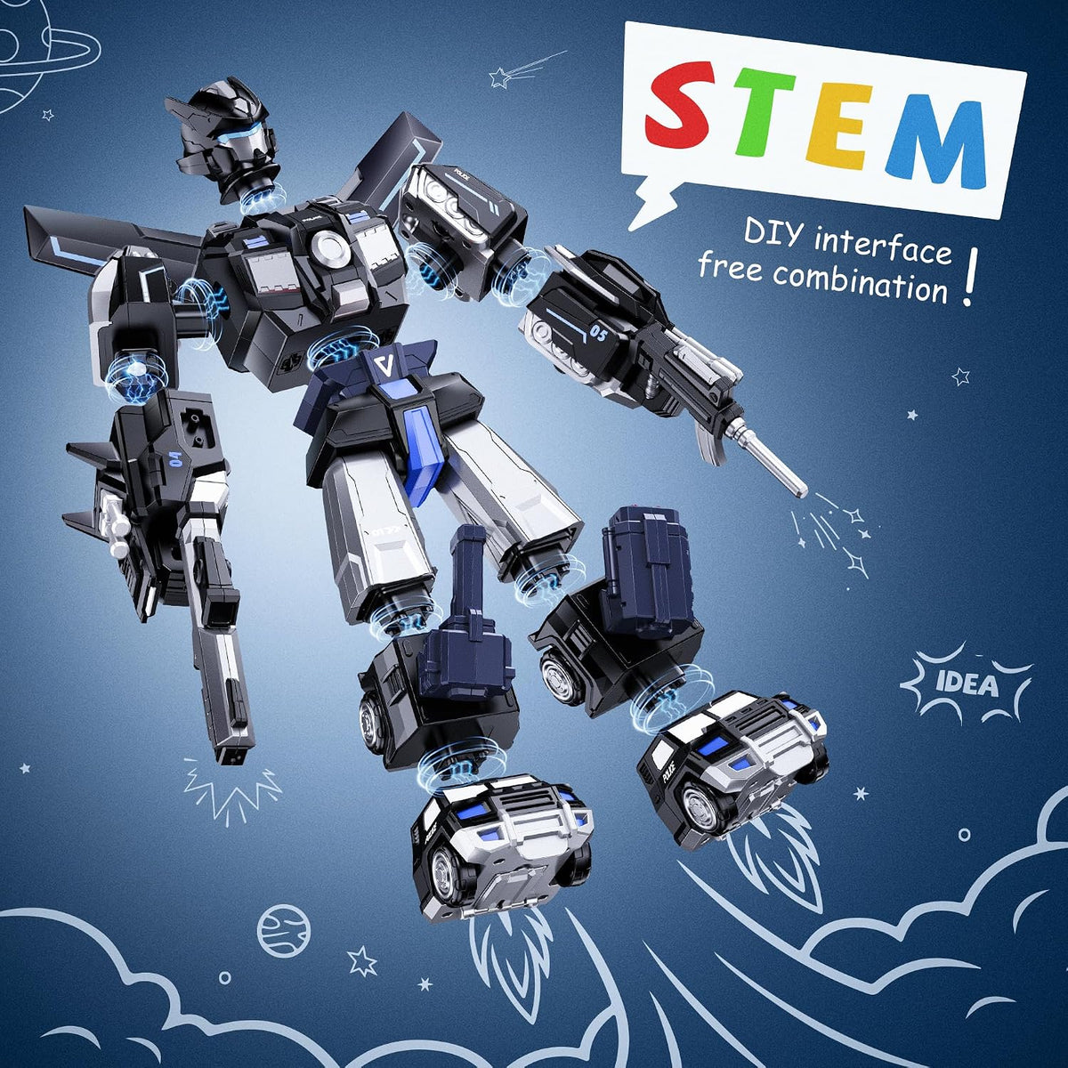 Transform Toys para Boys 4-6 6-8, Magnetic Robot Toys 4 5 6 Year Old Boy