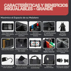 Caja organizadora portátil retráctil de varios compartimentos de primera calidad TrunkCratePro para autos, SUV, camiones, minivans, Negro