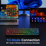 HITIME x XVX M67 - Teclado inalámbrico 60% por ciento, teclado gami...