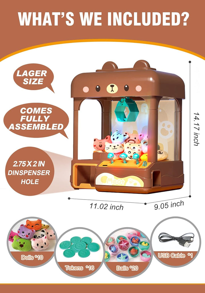Cxjoigxi Gran máquina de pinzas para niños y adultos con premios, s...