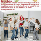 Halloscume Juego de 4 juegos de Navidad, juego de bolas de agitación, casa