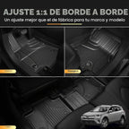 AOMSAZTO Alfombrillas de Piso Compatibles con Toyota RAV4 2013-2018 Revestimiento de Piso para Todo Clima TPE Alfombrillas de Ajuste Personalizado para Toyota RAV4 1ª y 2ª Fila Alfombrillas de Coche