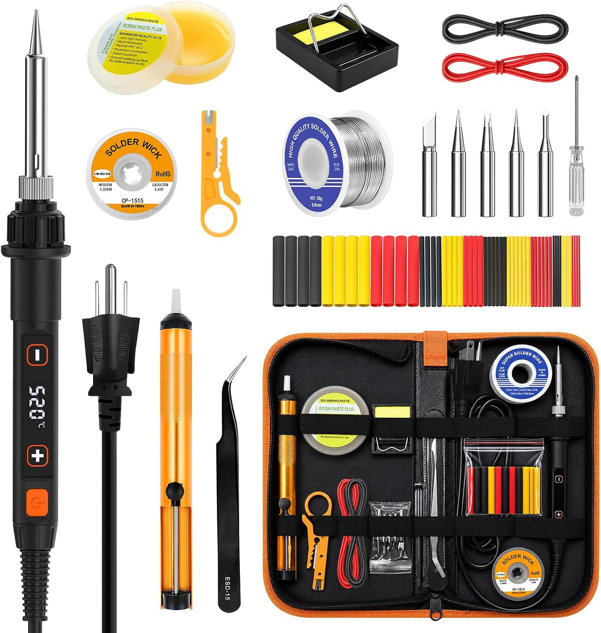 Kit de soldador 80W LED pistola de soldadura con fundente para reparación