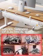 Bandeja de organización de cables para debajo del escritorio, sin taladro, bridas incluidas, material de lona ecológico, diseño de malla para disipación de calor, organizador de cables/almacenamiento