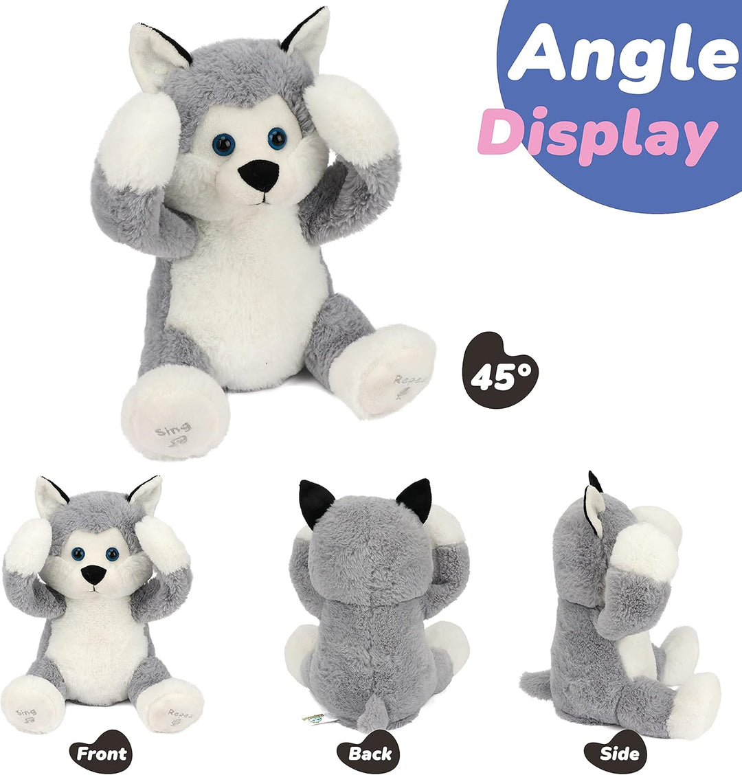 Hopearl Peek A Boo Husky Interactive Repeats What You Say - Juguete...