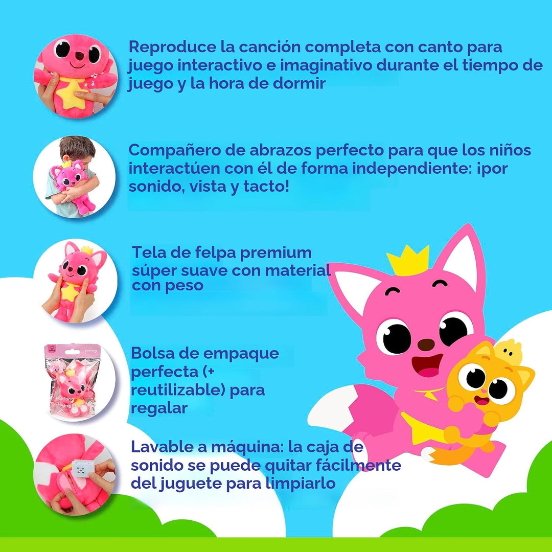 Pinkfong Juguetes de peluche cantando, juguetes de animales de pelu...