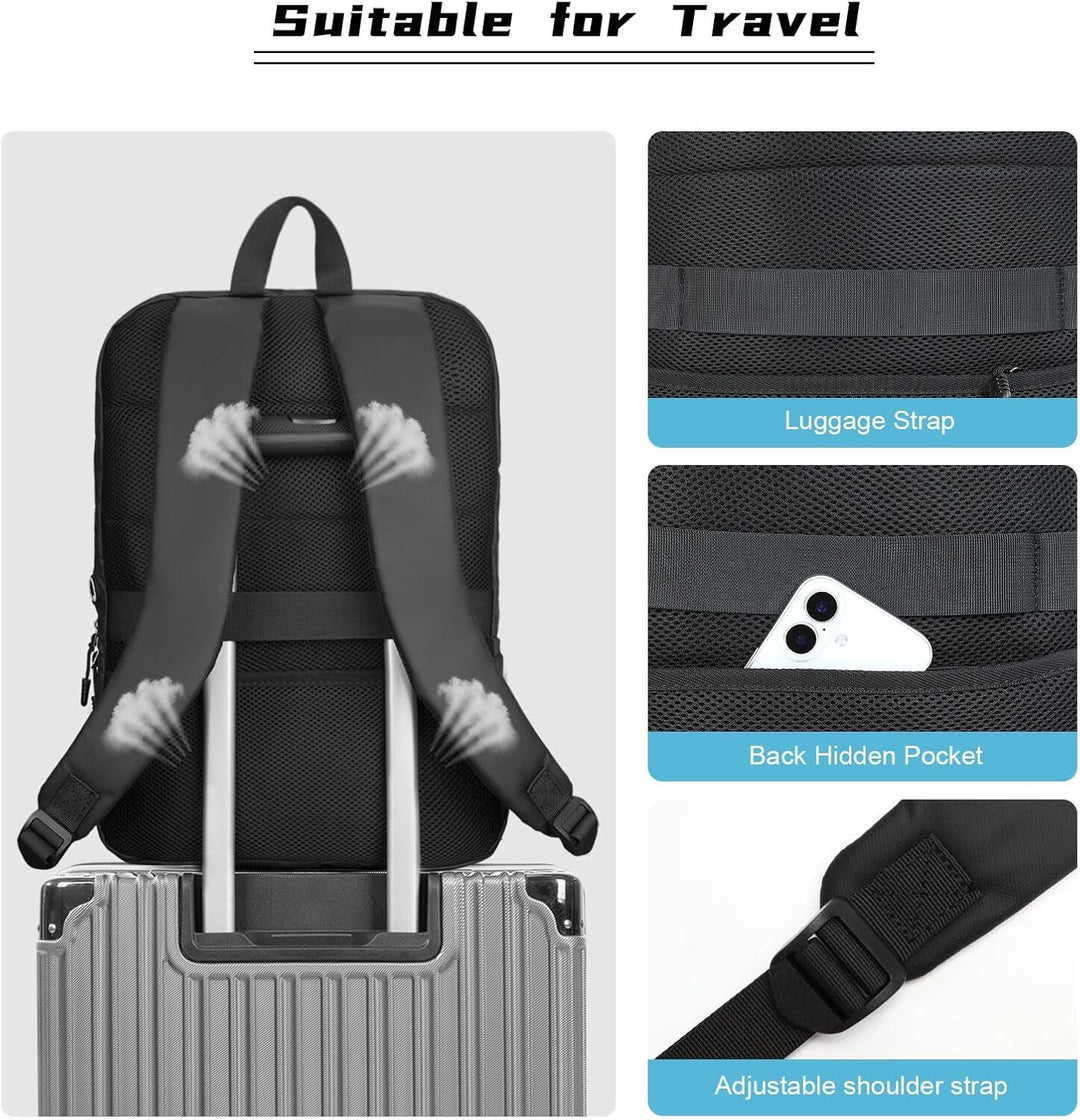 MOSISO Mochila para computadora portátil para hombre, delgada, lige...