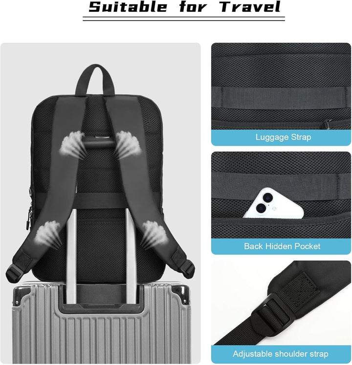 MOSISO Mochila para laptop, mochila compacta y delgada para computa...