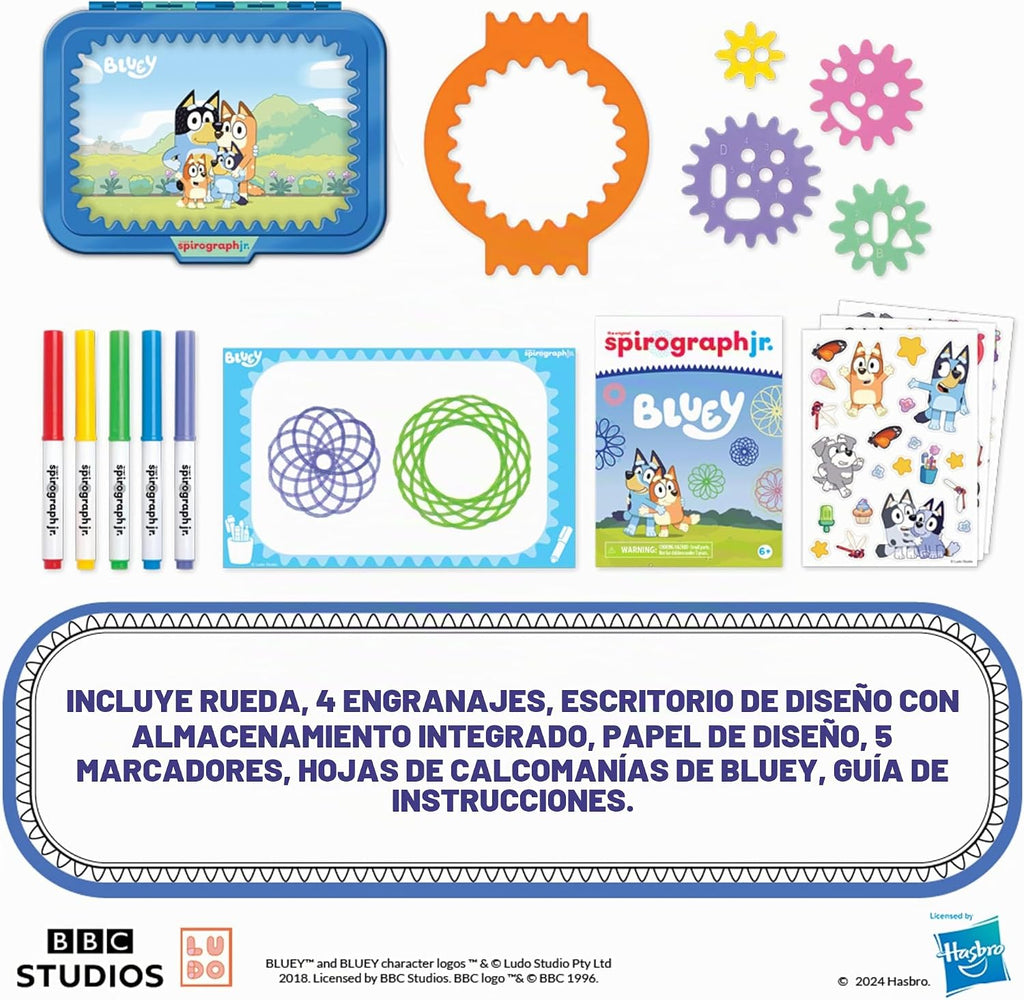 Spirograph Jr Bluey Toys Toddler Arts y Crafts para Kids Drawing Kit
