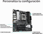 ASUS Prime B650M-A AX II AMD B650 AM5 Ryzen Desktop, PRIME|Negro, Micro-ATX|M.2x2|WiFi6|DP HDMI VGA