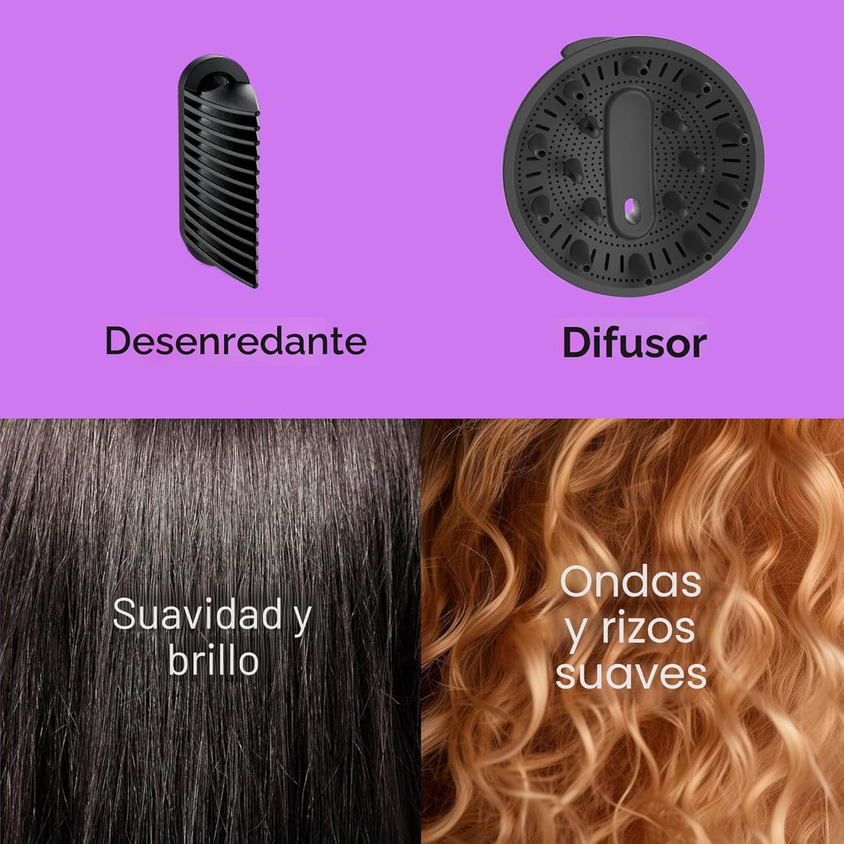 Infiniti PRO CONAIR - Varita de secado de cabello 5 en 1, alisadora...