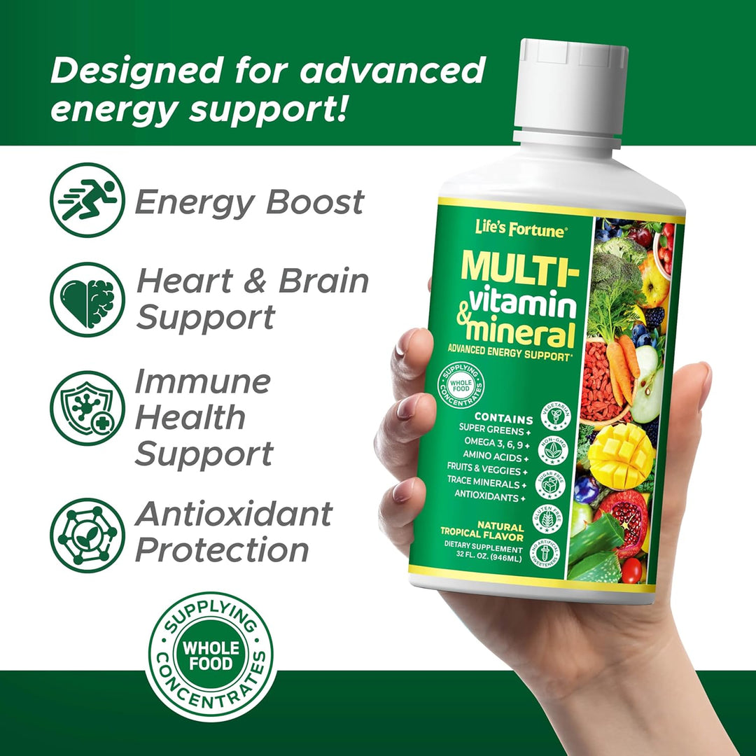Life's Fortune Multivitamínico líquido para adultos, hombres y...