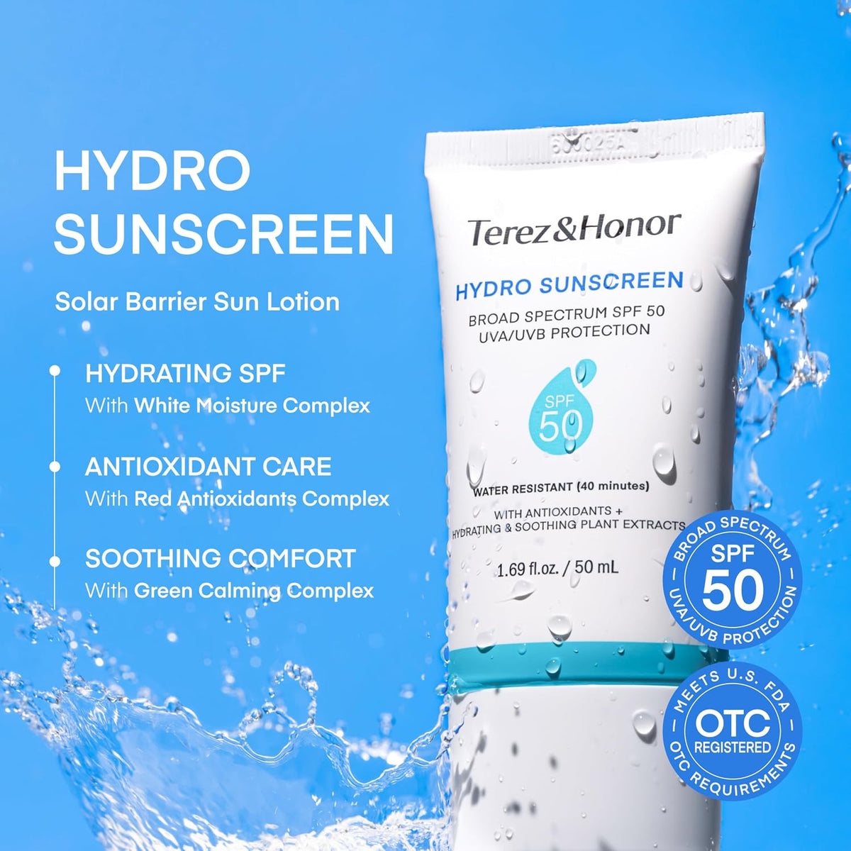 TEREZ &amp; HONOR Kit de crema facial y protector solar para hombre...