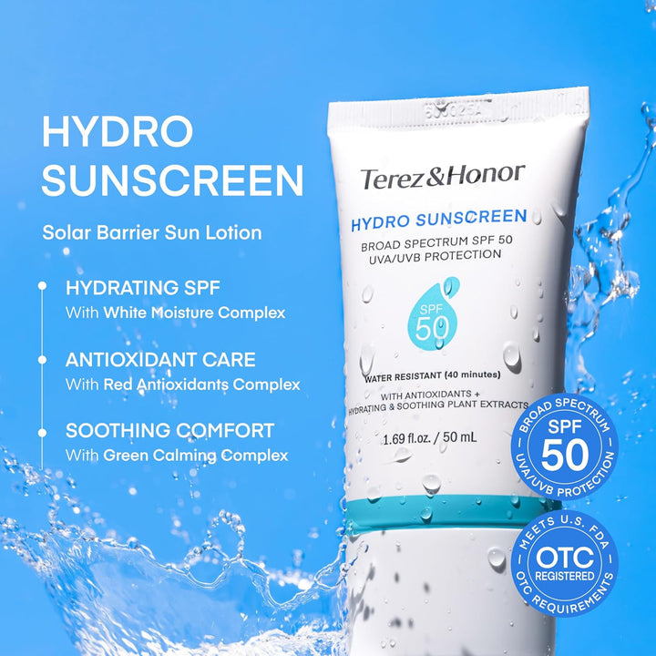 TEREZ &amp; HONOR Kit de crema facial y protector solar para hombre...