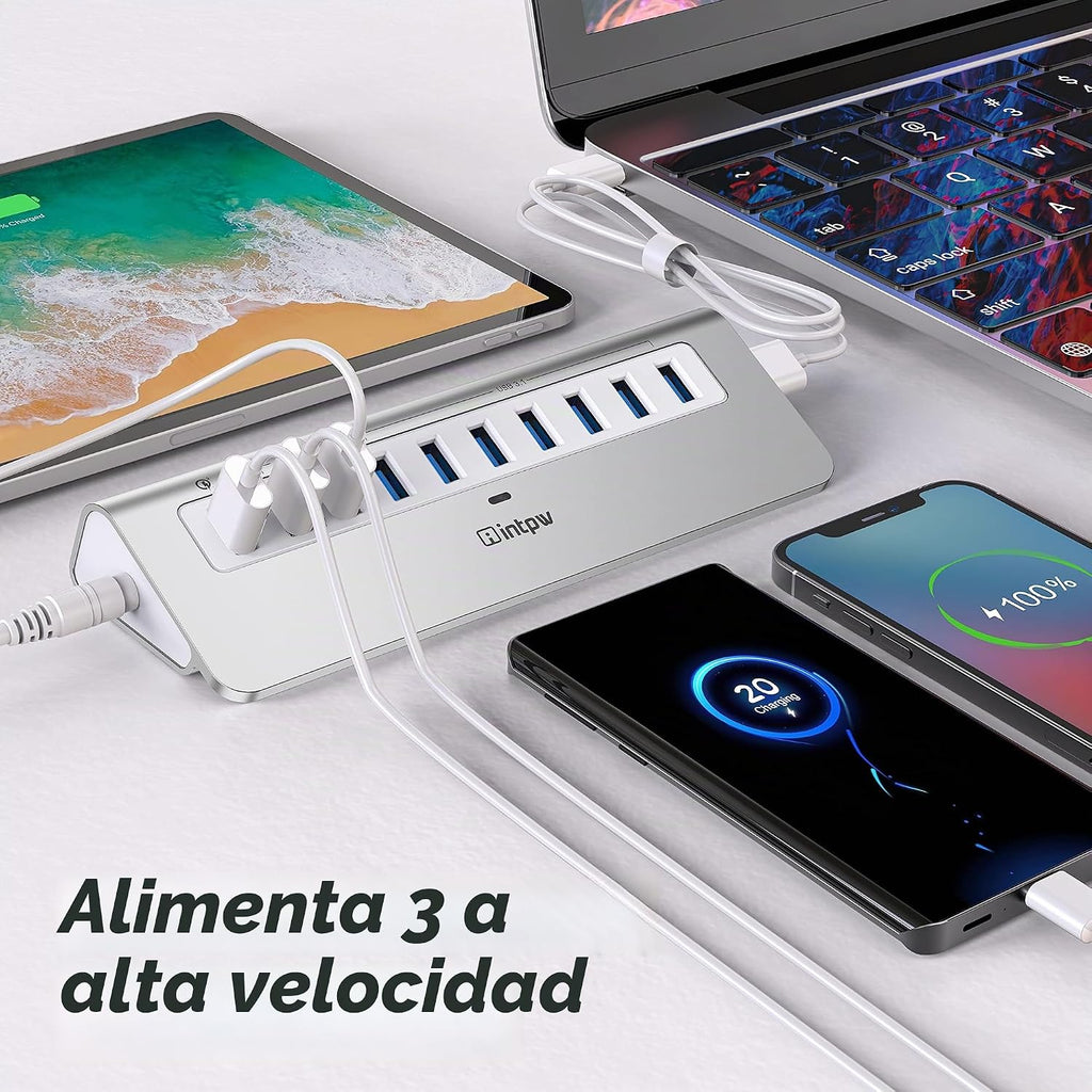 intpw, YH6S, hub USB, alimentado